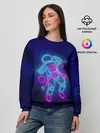 Женский свитшот / Неоновый Космонавт