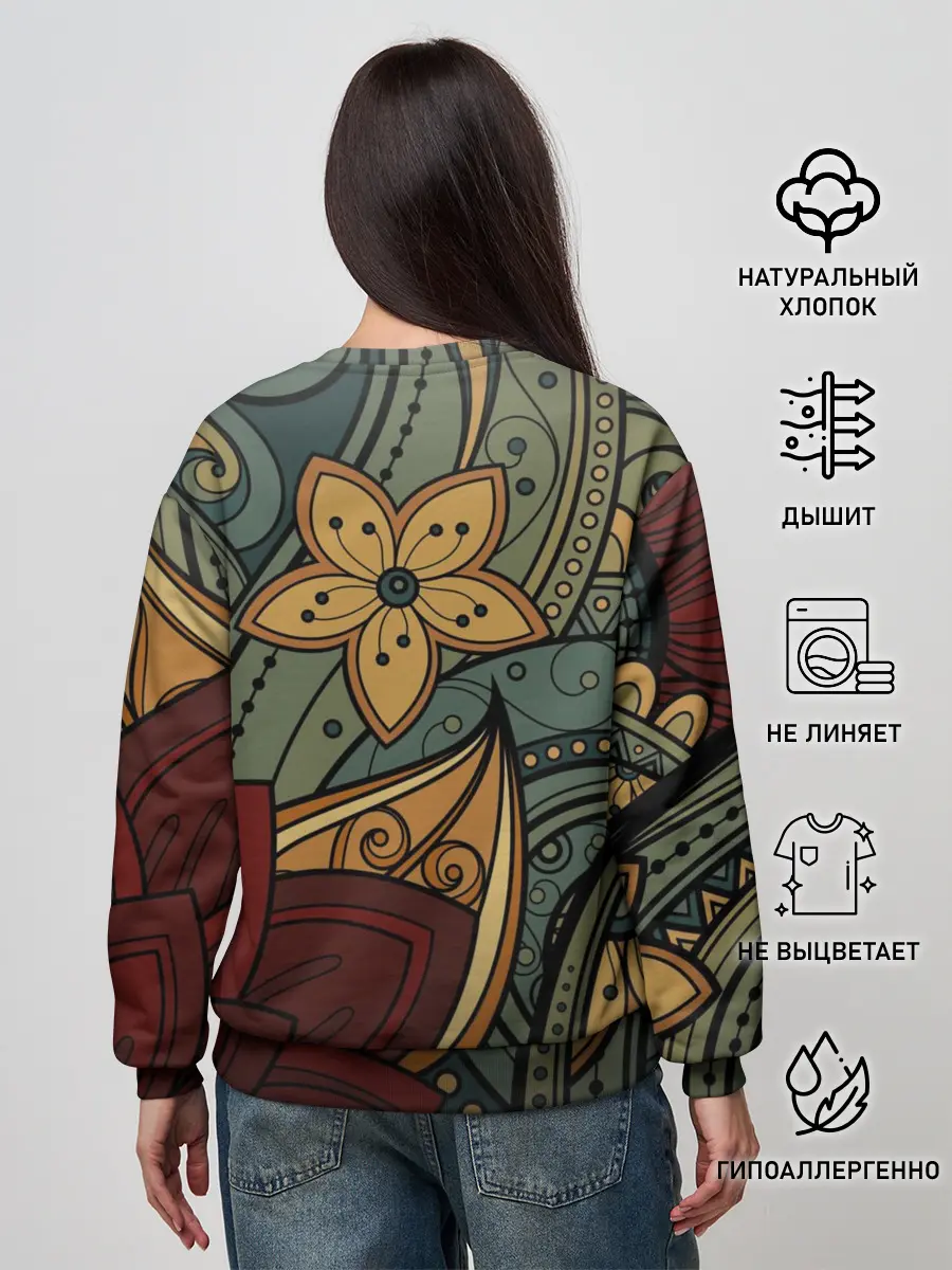 Женский свитшот / Меладзе Цветы | Мандала