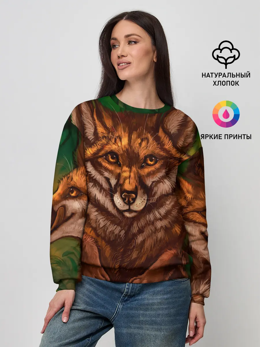 Женский свитшот / Лисы