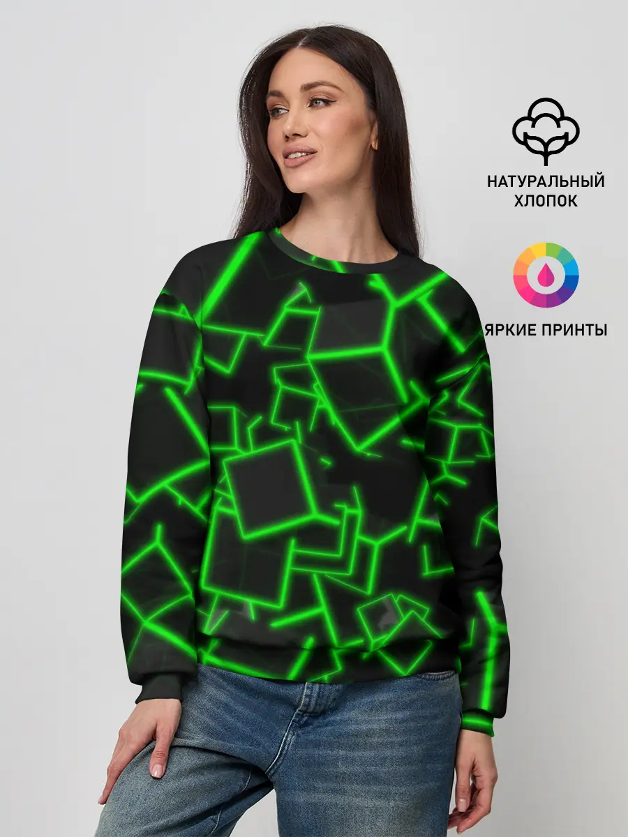 Женский свитшот / Cyber cube