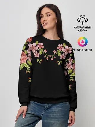 Женский свитшот / Цветы