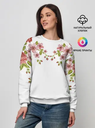 Женский свитшот / Цветы