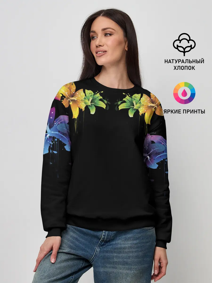 Женский свитшот / Цветы