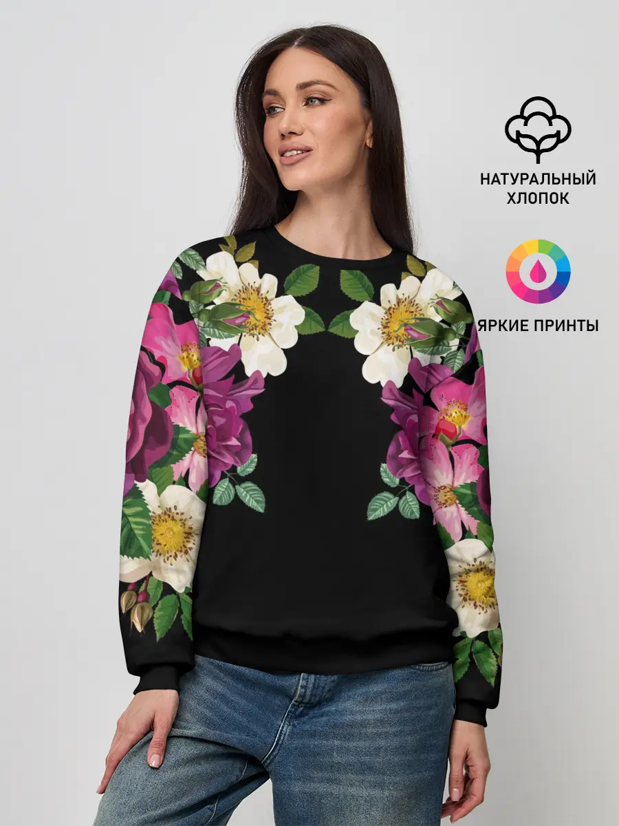 Женский свитшот / Цветы