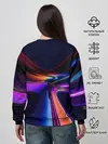Женский свитшот / Красочные светящиеся линии