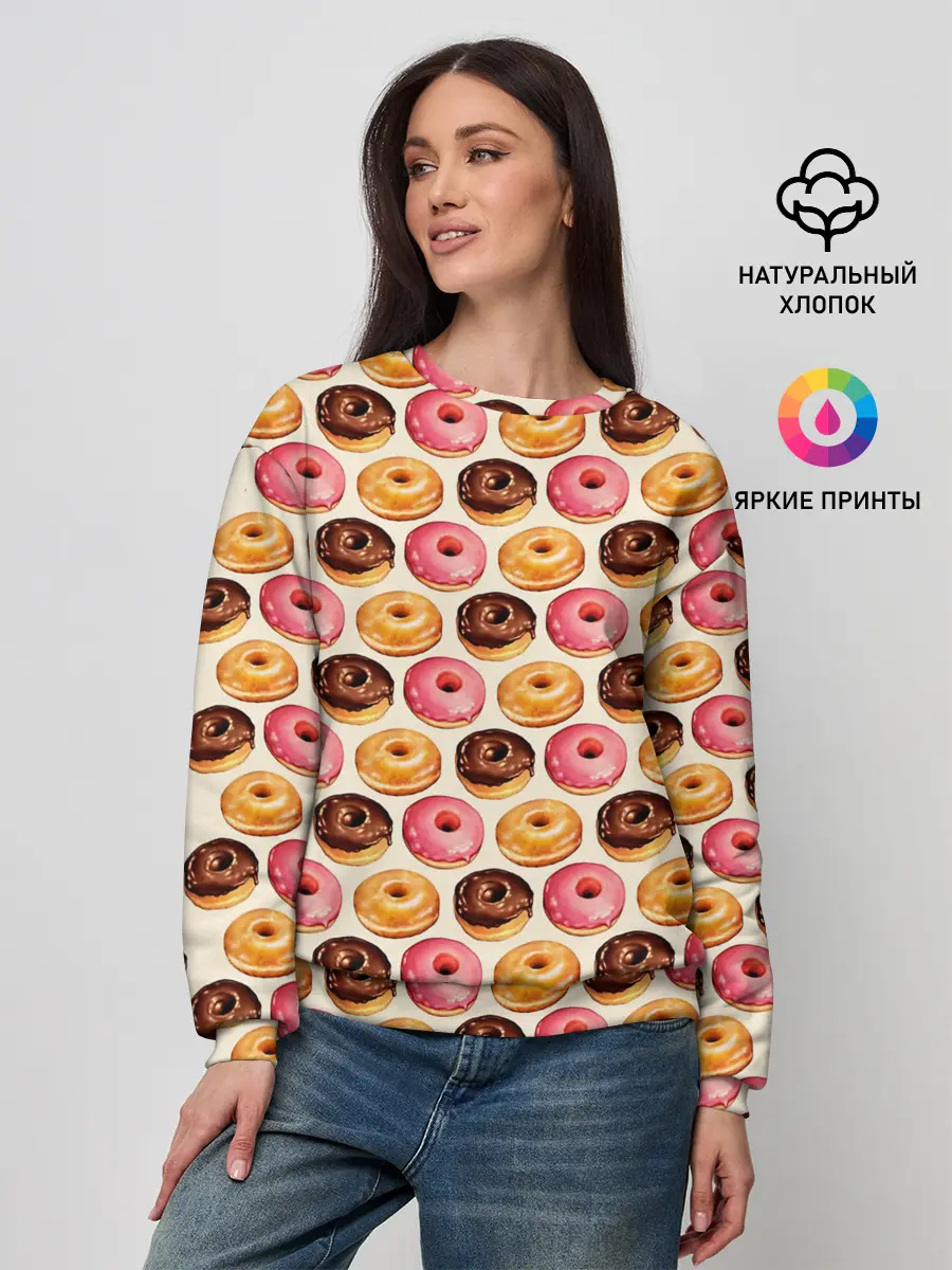 Женский свитшот / Пончики