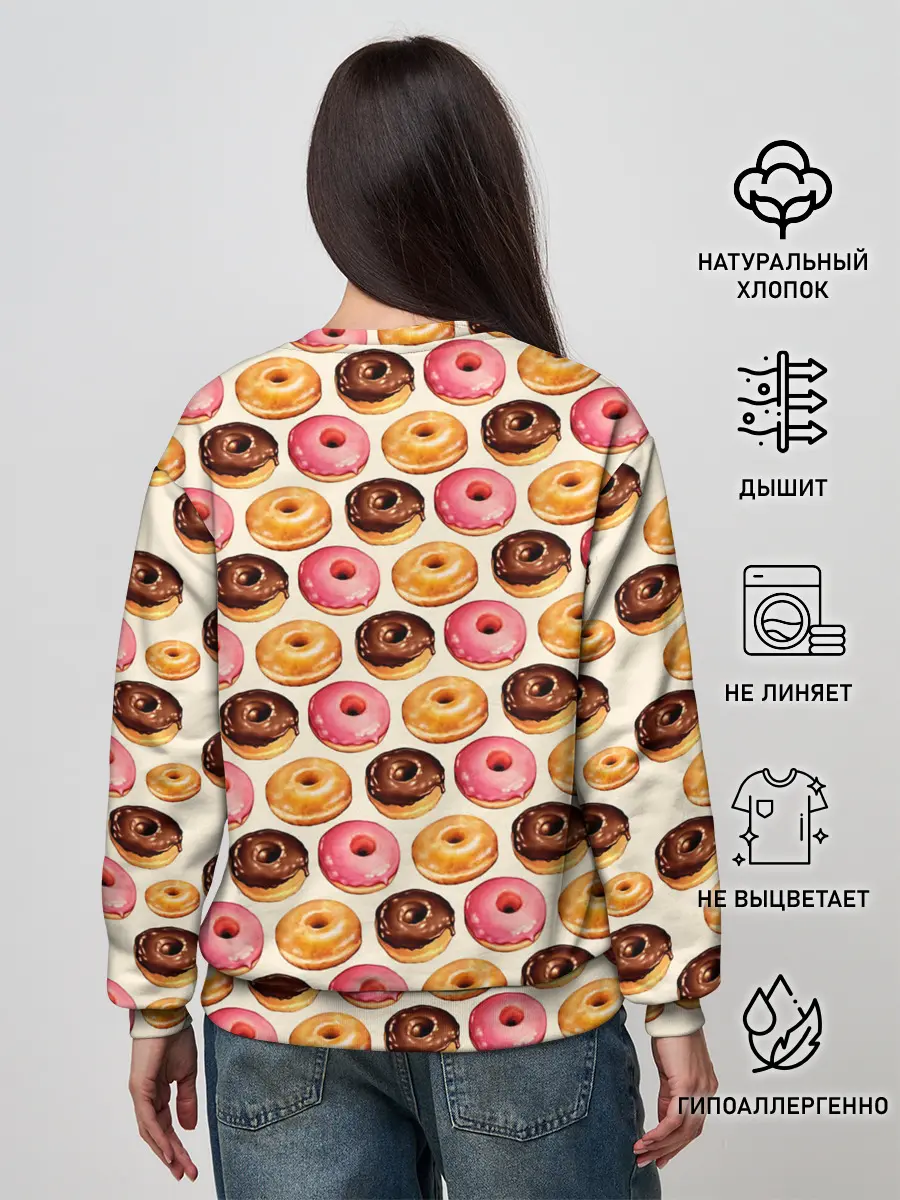 Женский свитшот / Пончики