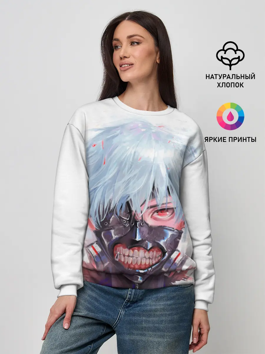 Женский свитшот / Канеки Кен акварель