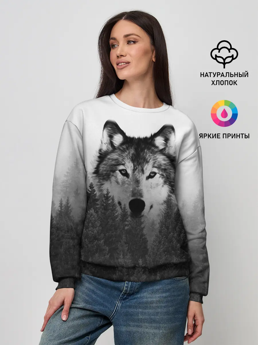 Женский свитшот / Волк