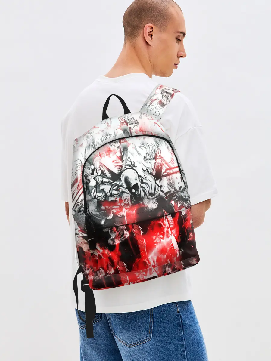 Рюкзак джинсовый / One-Punch Man Collage