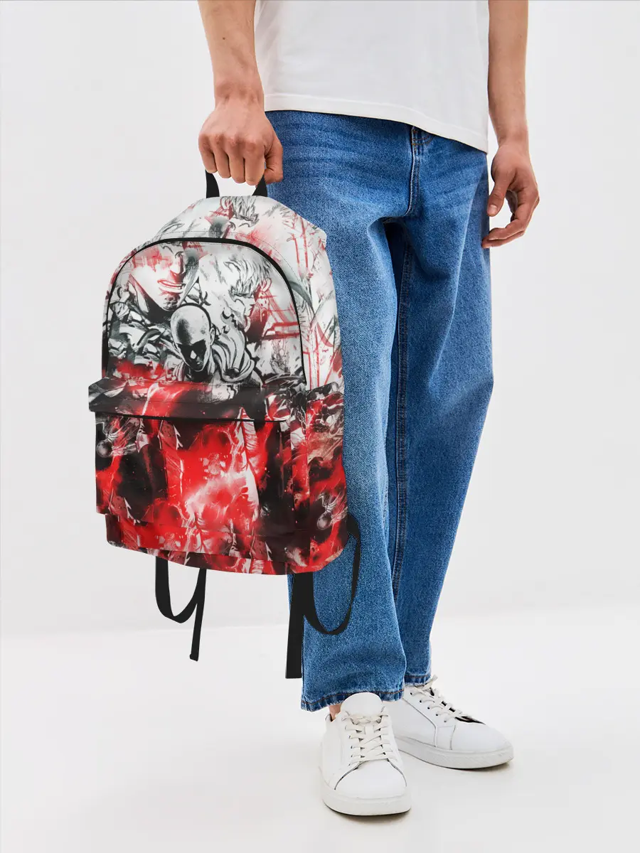 Рюкзак джинсовый / One-Punch Man Collage