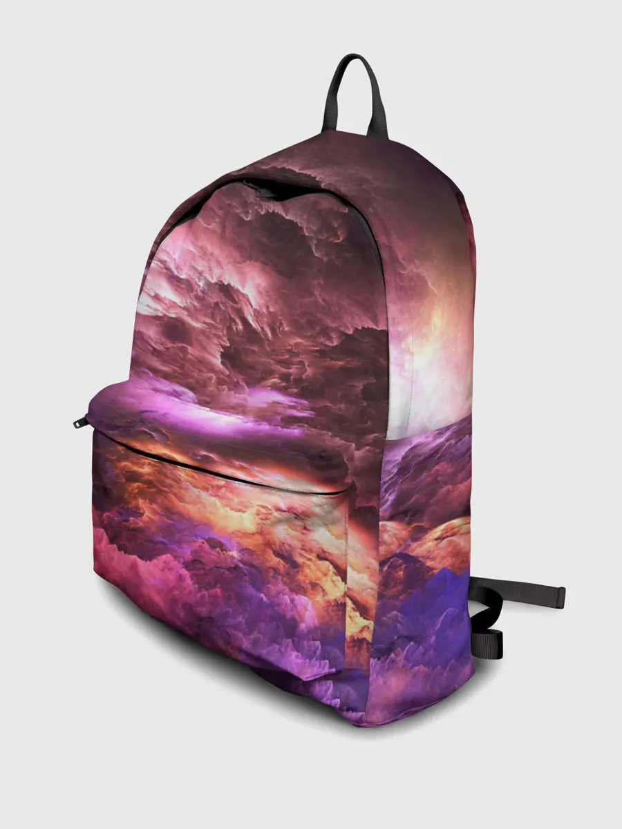 Рюкзак джинсовый / закат абстракция