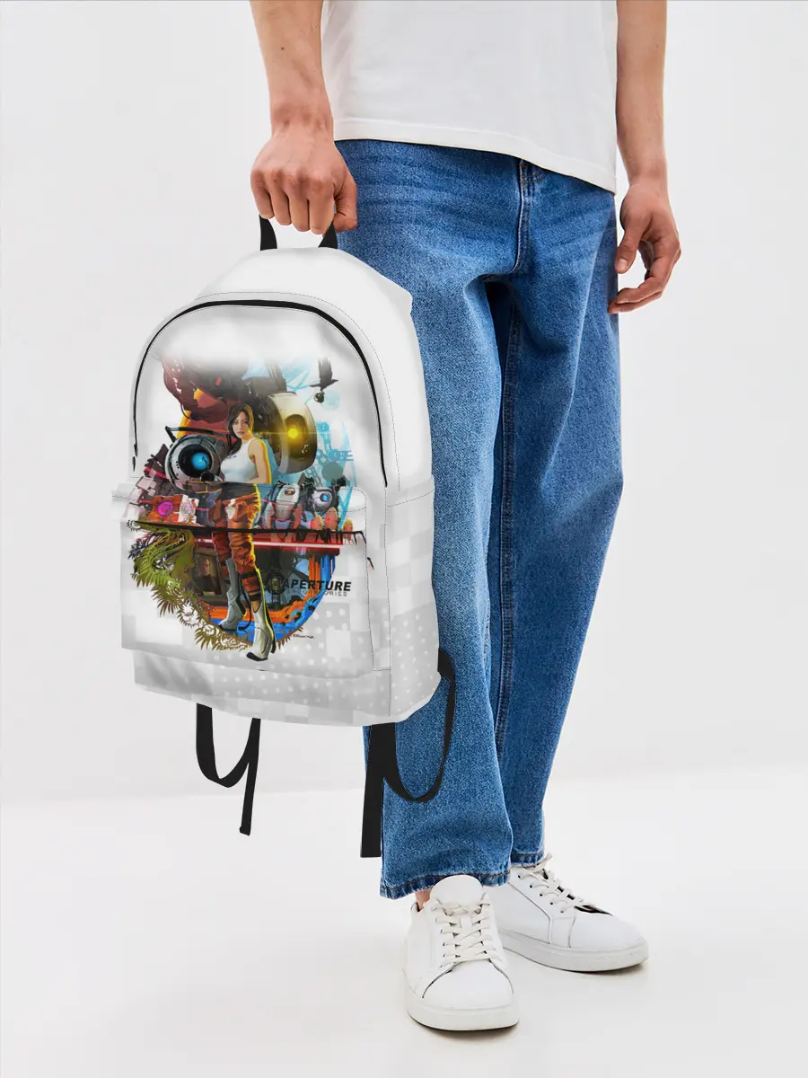 Рюкзак джинсовый / PORTAL 2 | ПОРТАЛ 2 ЧЕЛЛ