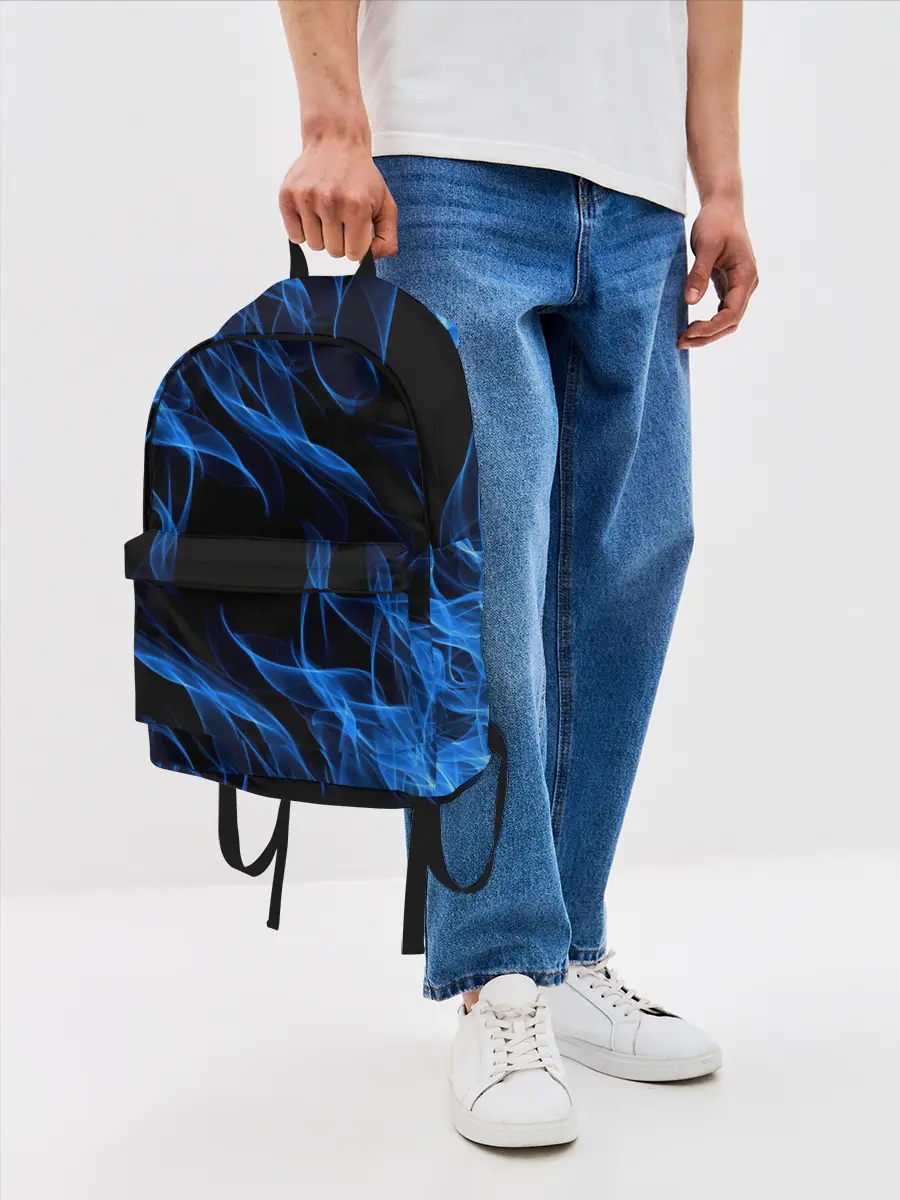 Рюкзак джинсовый / BLUE FIRE FLAME