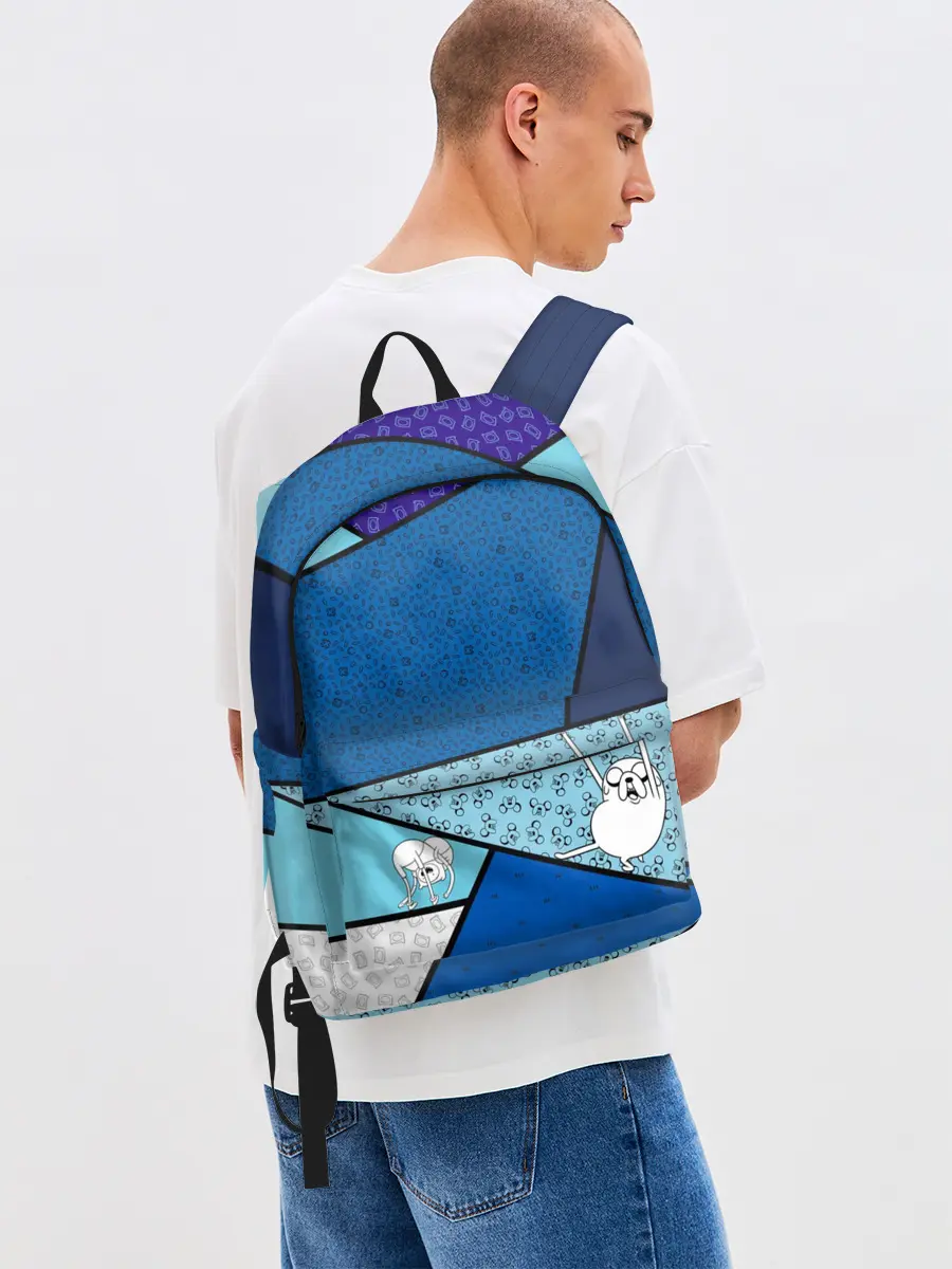 Рюкзак джинсовый / Finn&Jake. Geometric