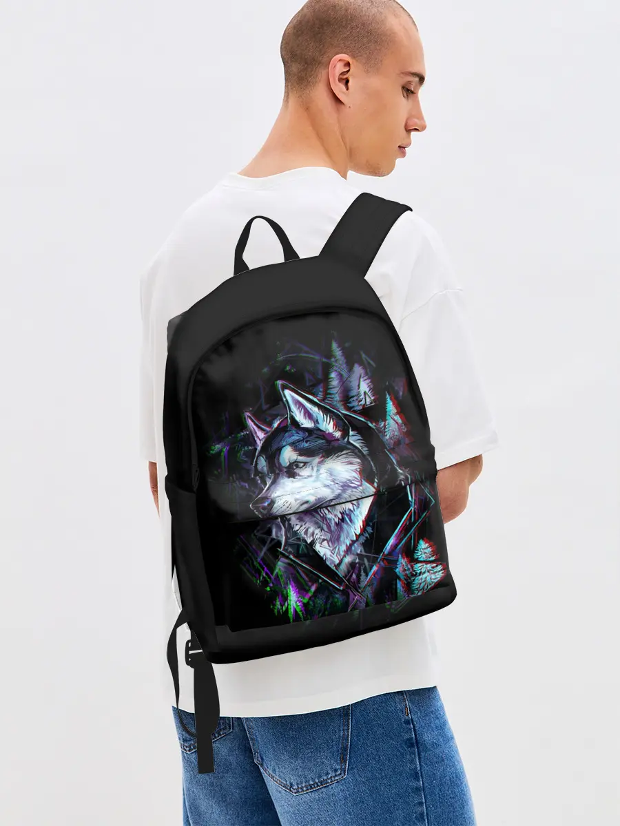 Рюкзак джинсовый / Волк