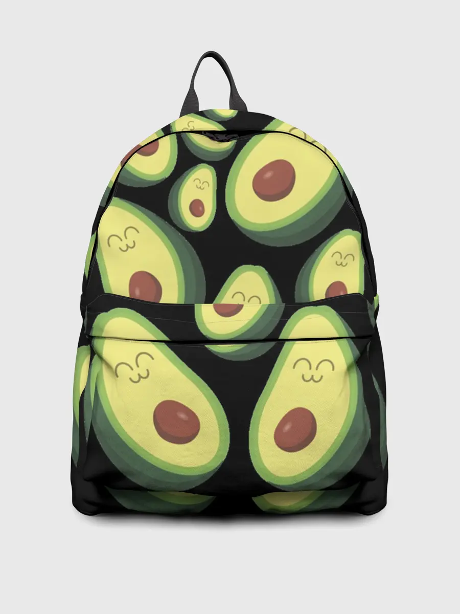 Рюкзак джинсовый / Авокадо паттерн