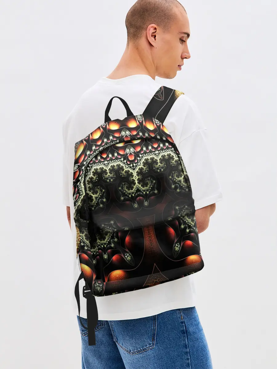 Рюкзак джинсовый / ФРАКТАЛЬНЫЙ ОПТИЧЕСКИЙ УЗОР