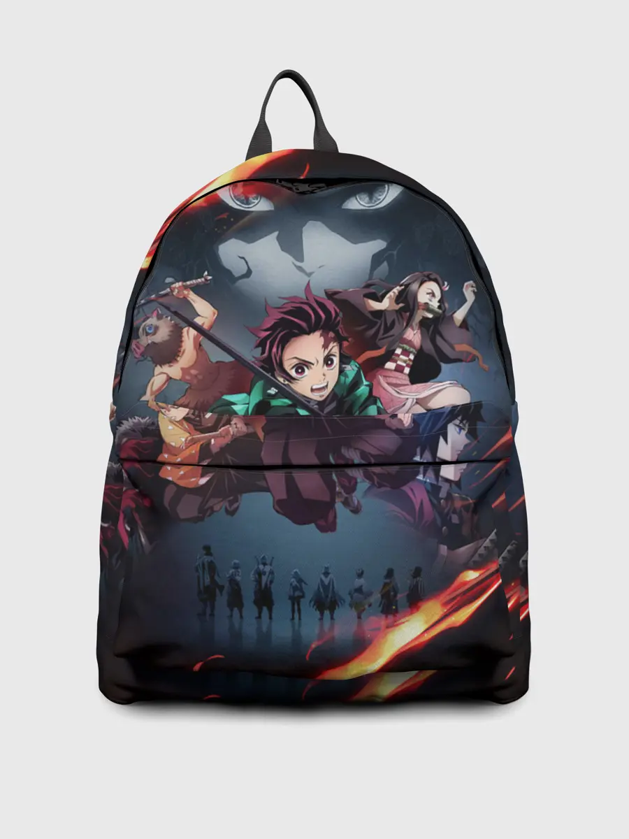 Рюкзак джинсовый / Рассекающий демонов в огенных лучах