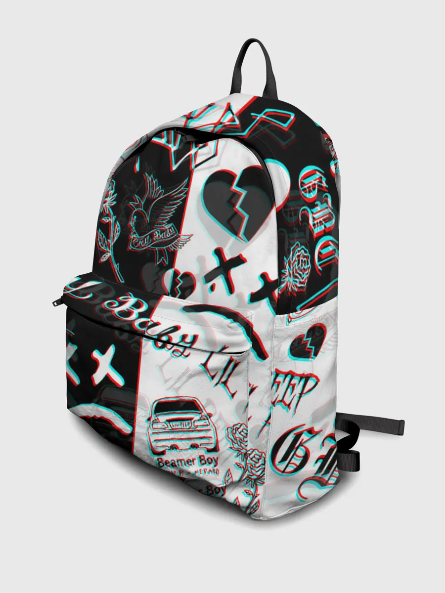 Рюкзак джинсовый / LIL PEEP GLITCH | ЛИЛ ПИП ГЛИТЧ