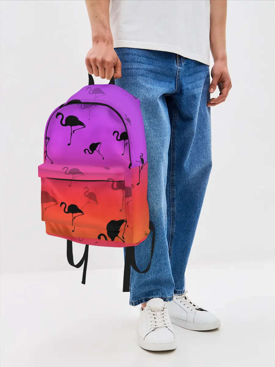 Рюкзак джинсовый / Фламинго