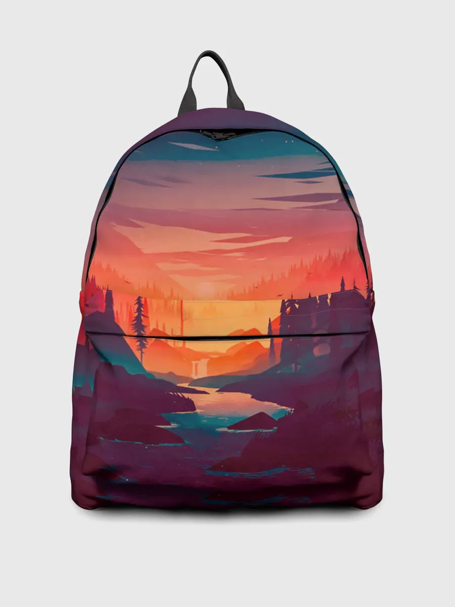 Рюкзак джинсовый / Minimal forest sunset