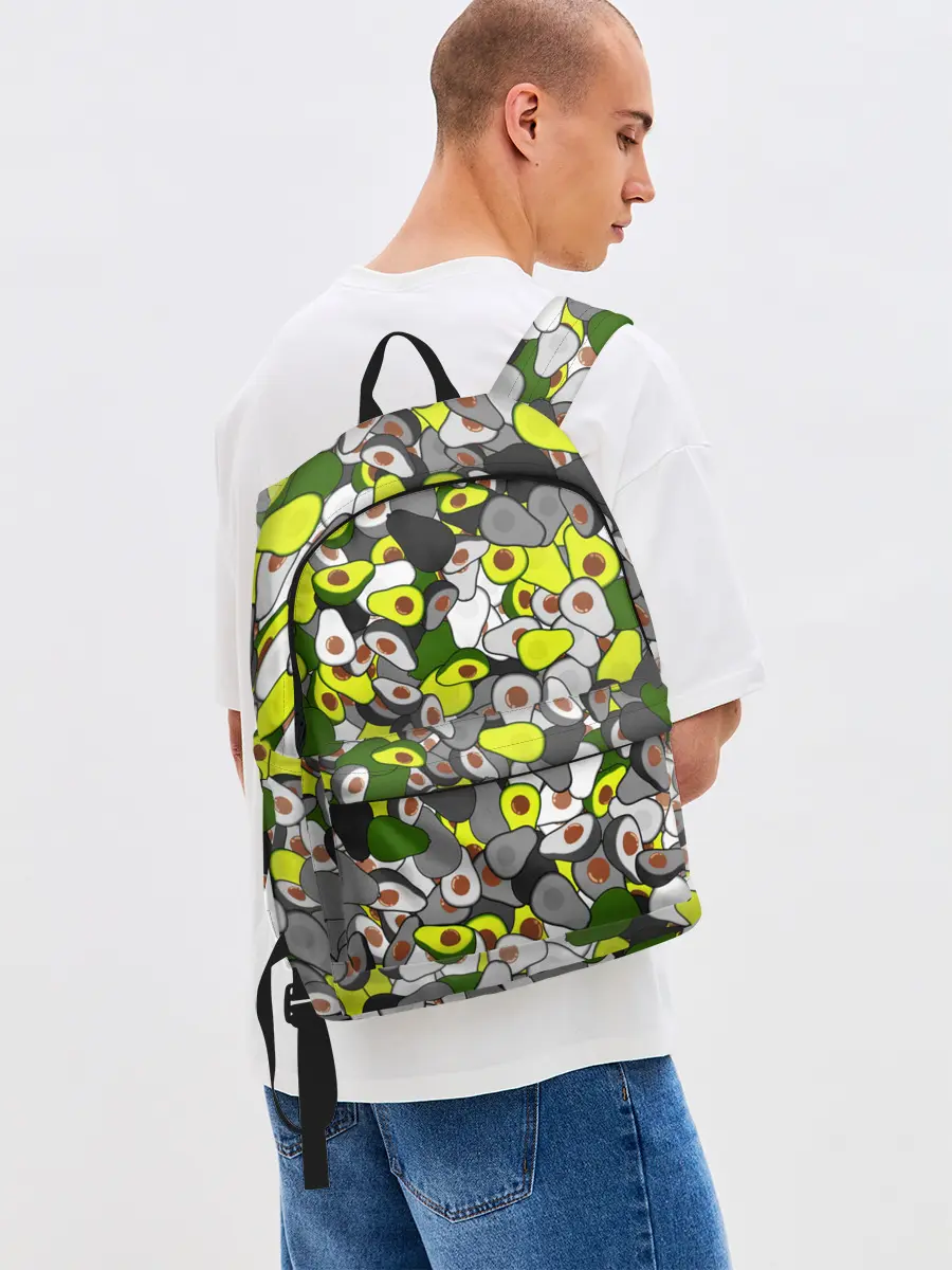 Рюкзак джинсовый / Камуфляж с авокадо