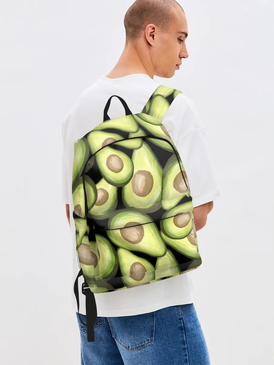 Рюкзак джинсовый / Avocado background