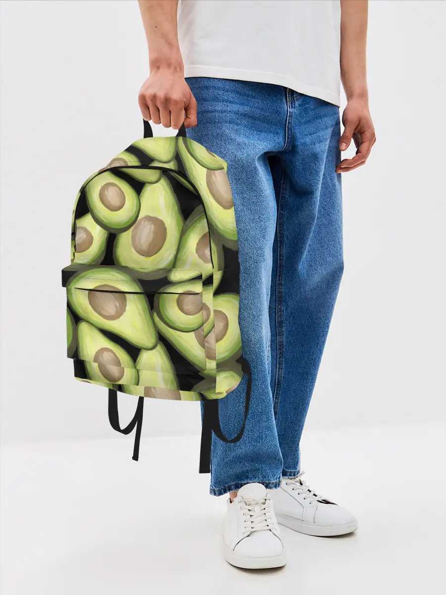 Рюкзак джинсовый / Avocado background