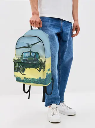 Рюкзак джинсовый / Вертолеты
