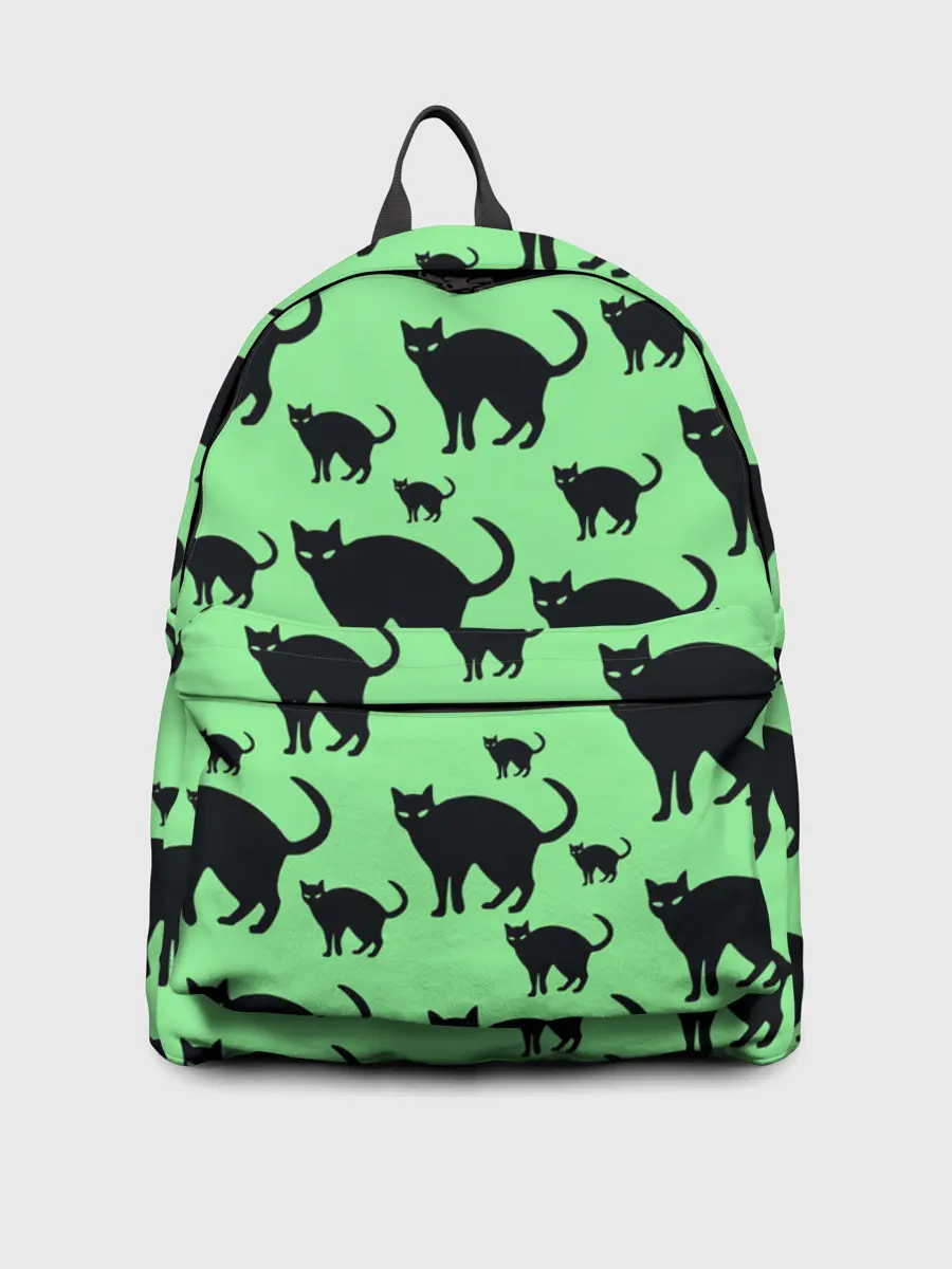 Рюкзак джинсовый / Кошки черные