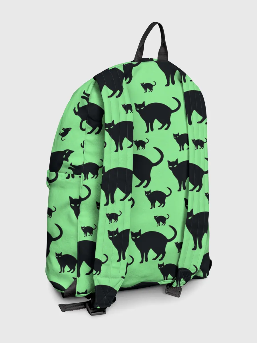 Рюкзак джинсовый / Кошки черные