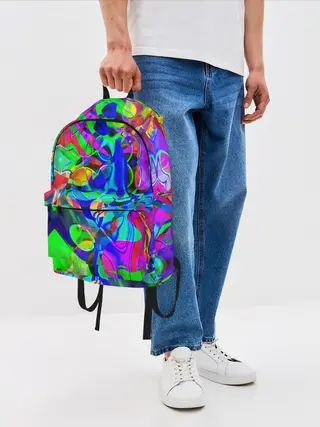 Рюкзак джинсовый / НЕОНОВЫЕ КРАСКИ