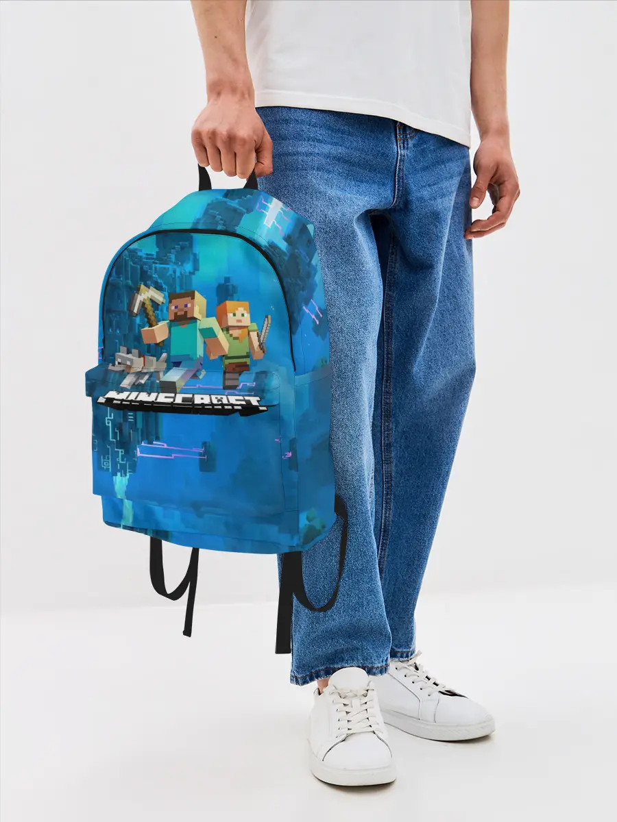 Рюкзак джинсовый / Minecraft / Майнкрафт