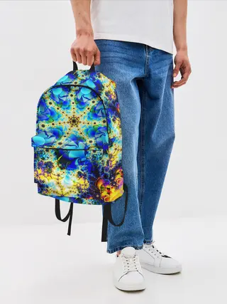 Рюкзак джинсовый / ИЛЛЮЗИЯ ФРАКТАЛОВ