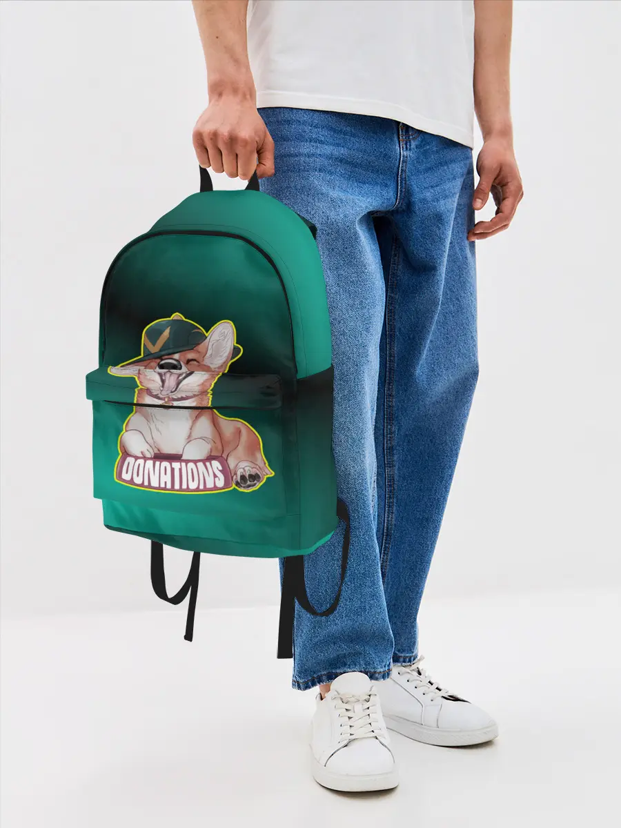 Рюкзак джинсовый / корги