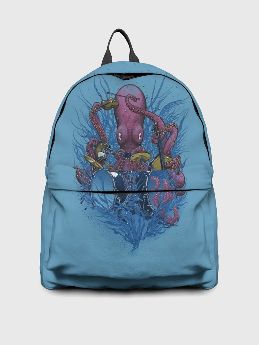 Рюкзак джинсовый / Осьминог барабанщик