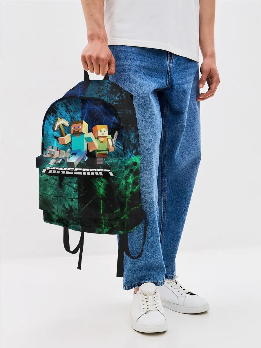 Рюкзак джинсовый / Minecraft / Майнкрафт