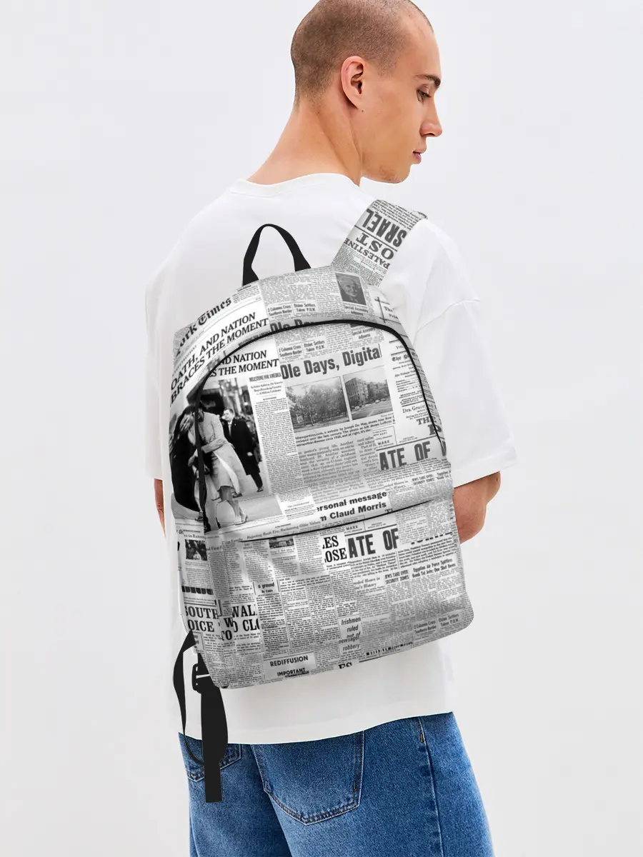 Рюкзак джинсовый / Газета Newspaper
