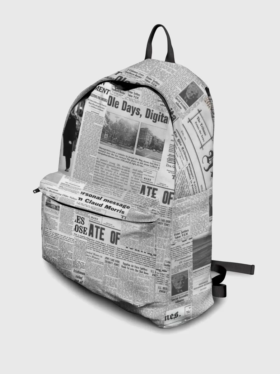Рюкзак джинсовый / Газета Newspaper