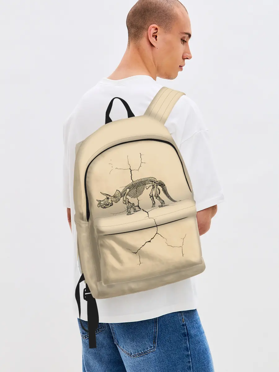 Рюкзак джинсовый / Triceratops skeleton