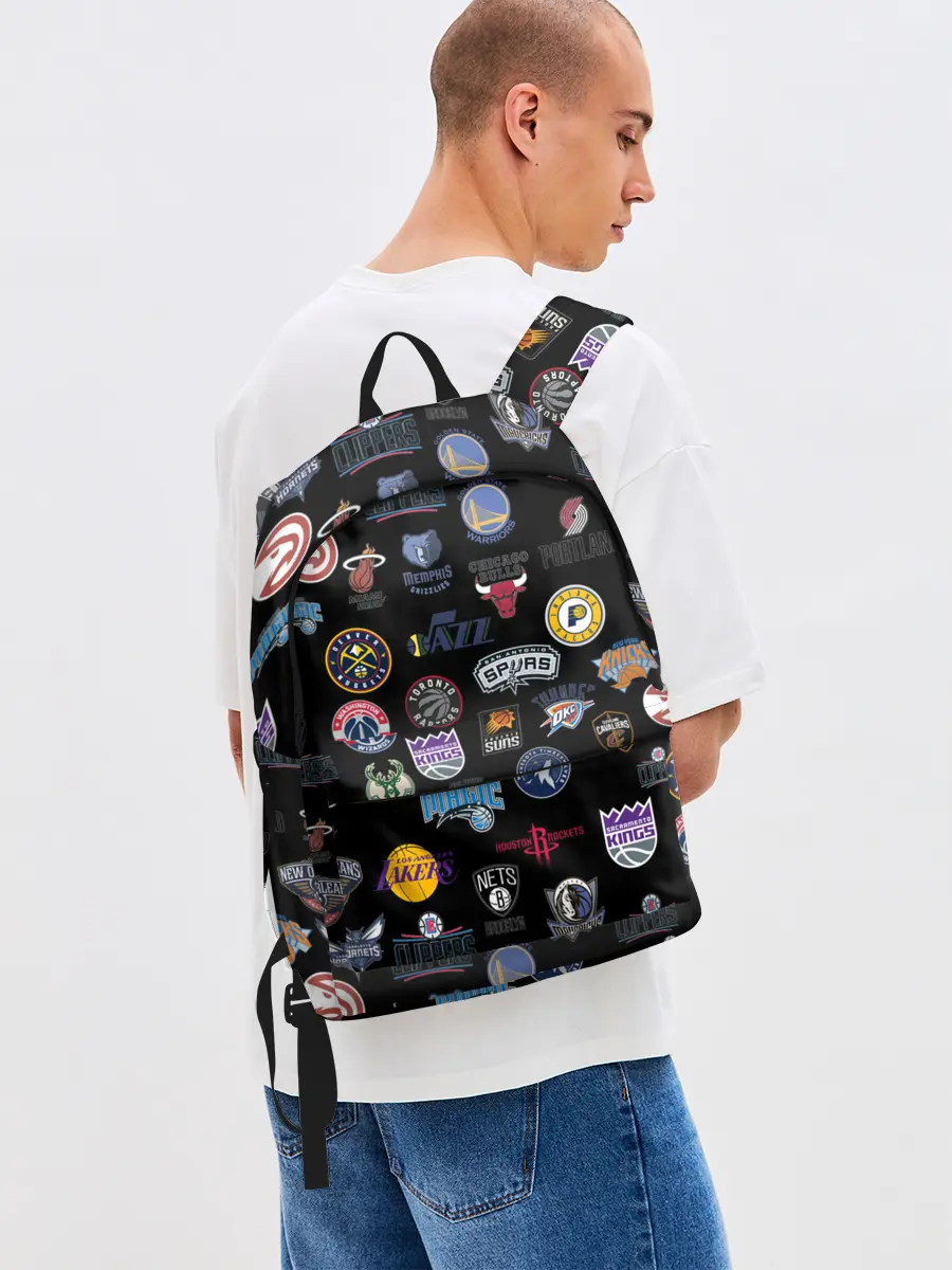 Рюкзак джинсовый / NBA Pattern | НБА Паттерн