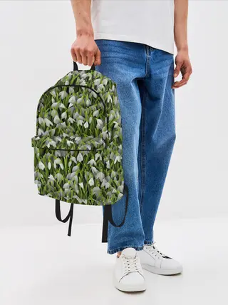 Рюкзак джинсовый / Подснежники