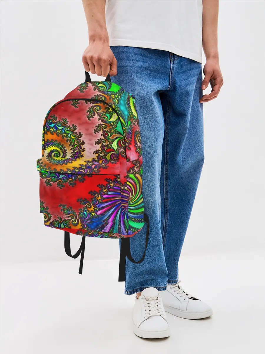 Рюкзак джинсовый / ФРАКТАЛЬНЫЙ УЗОР