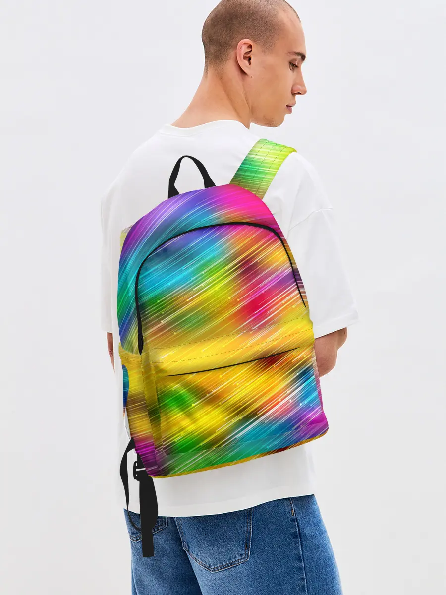 Рюкзак джинсовый / Радужный звездопад