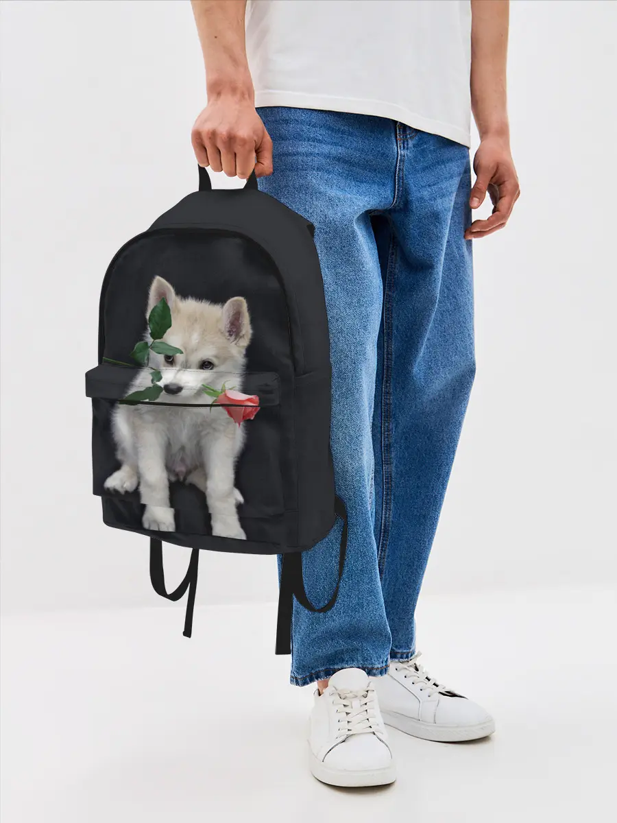 Рюкзак джинсовый / Щенок в подарок