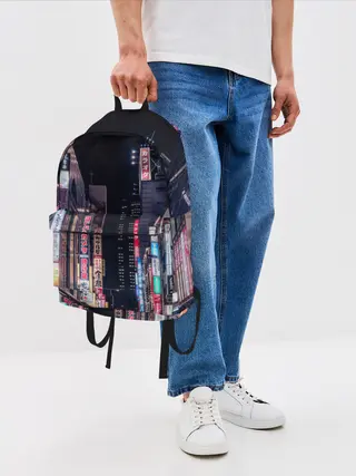 Рюкзак джинсовый / Ночной Токио
