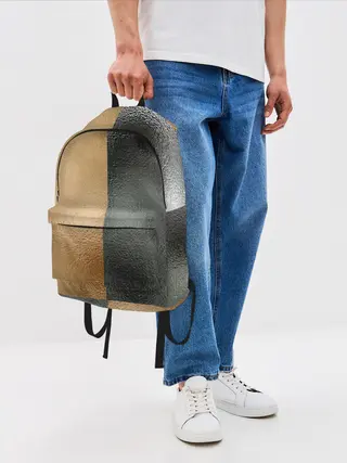 Рюкзак джинсовый / Золото и Серебро
