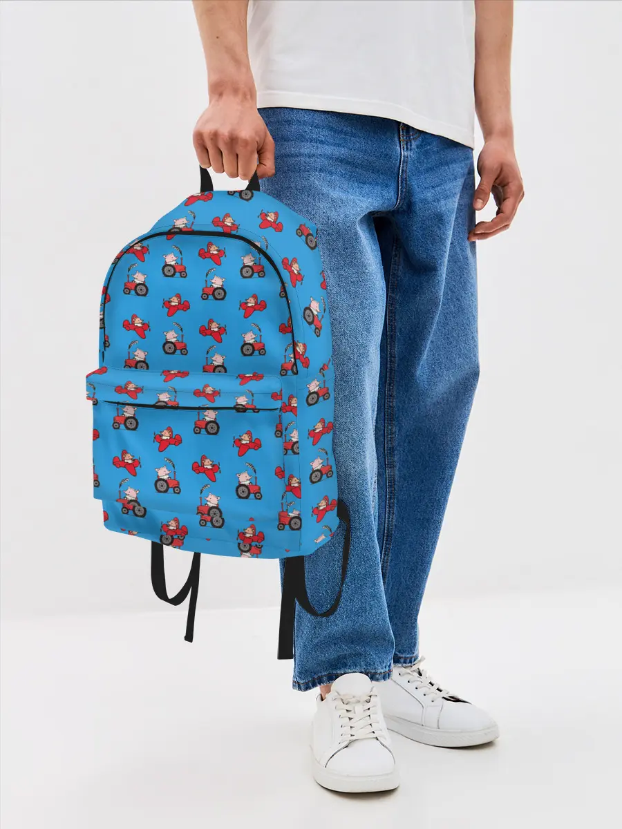 Рюкзак джинсовый / Поросенок Пётр