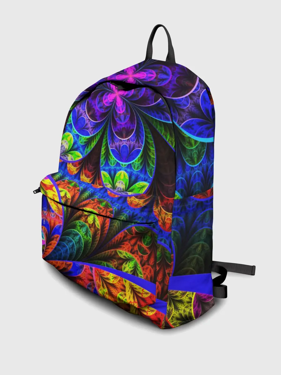 Рюкзак джинсовый / ФРАКТАЛЬНЫЙ НЕОН